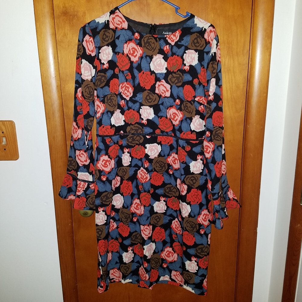 Aakaa Rose Patterned Dress